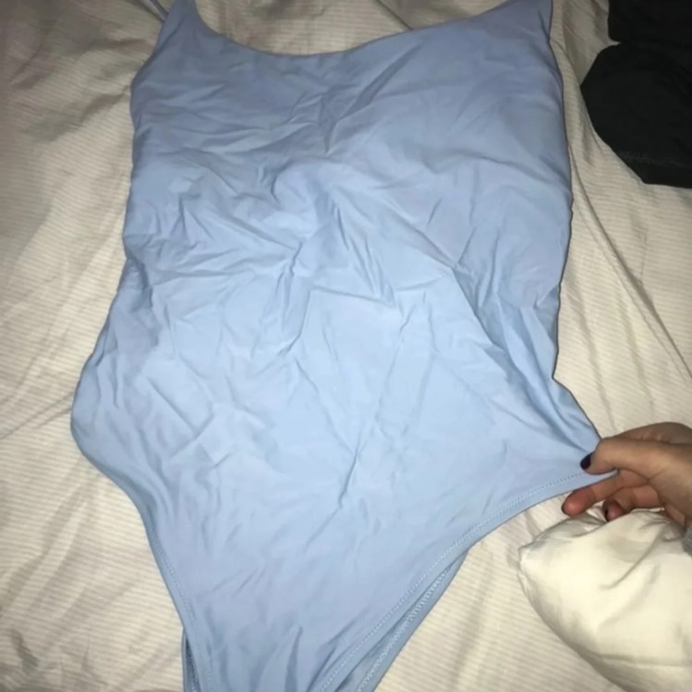 Large blue one-piece aerie